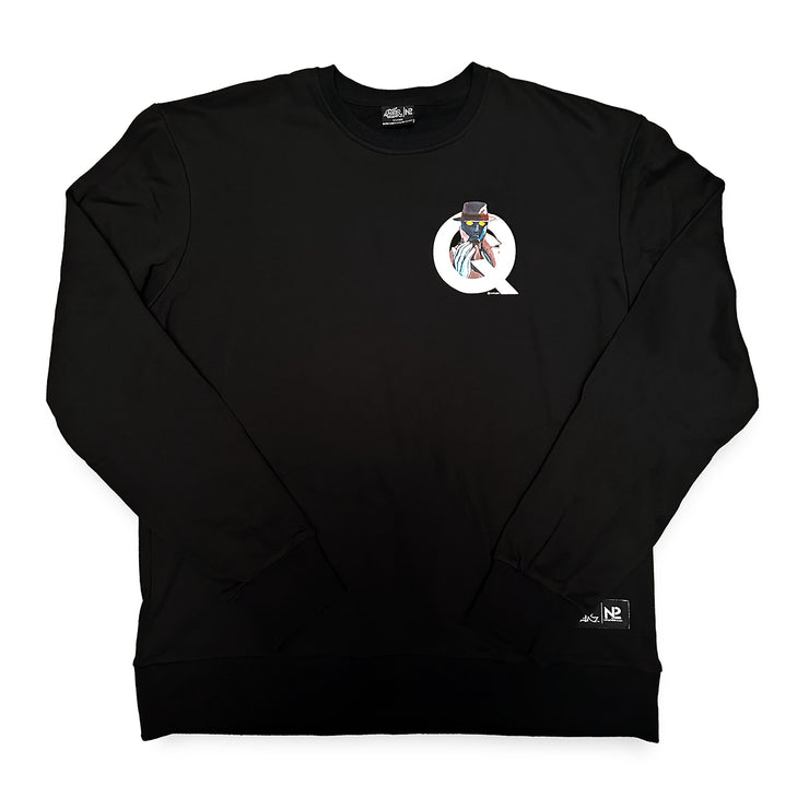 N2 x 3rd Strike - Q Crewneck Sweater - Black