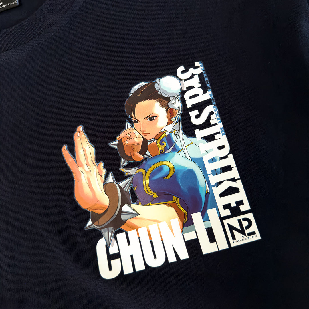 N2 x 3rd Strike - Chun-Li Tee - Navy – Project:N2 US Store