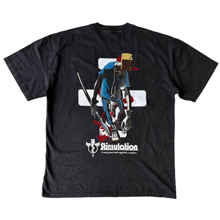 N2 x GG Strive - Faust Tee - Black Stonewash – Project:N2 US Store